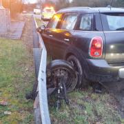 The Mini which was involved in the collision