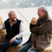 Jeremy Clarkson and Kaleb Cooper at Hawstone Festival at Hawkstone Brewery in Bourton on the Water