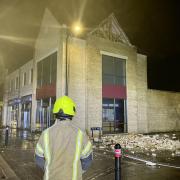 Partially collapsed building in Witney