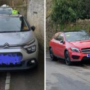 Two drivers were handed fixed penalty notices for obstructing the pavement in Bibury