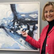 Eleanor Campbell, is donating her painting of an Arctic polar bear in Tetbury to raise essential funds for its species