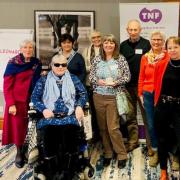 June Little (far left), who has been nominated for the RNIB See Differently Award, pictured with her team