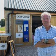 Jeremy Clarkson at the Diddly Squat Farm Shop in Oxfordshire.