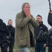 Jeremy Clarkson filming for Clarkson's Farm at Diddly Squat