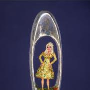 Dolly Parton in the eye of a needle, created by Dr Willard Wigan MBE