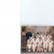 Kitebrook House’s under 11s cricket team line up after beating Oxfordshire’s Ferndale School.