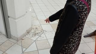 Bird muck in Riverside Shopping Centre in Evesham (submitted by a member of the public)